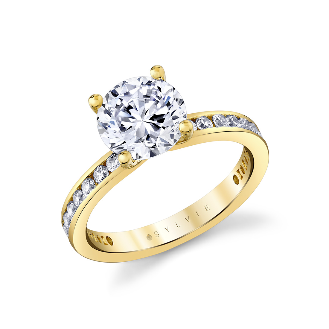 Channel Setting Round Channel Set Round Diamond Engagement Ring – Burnell's Fine Jewelry